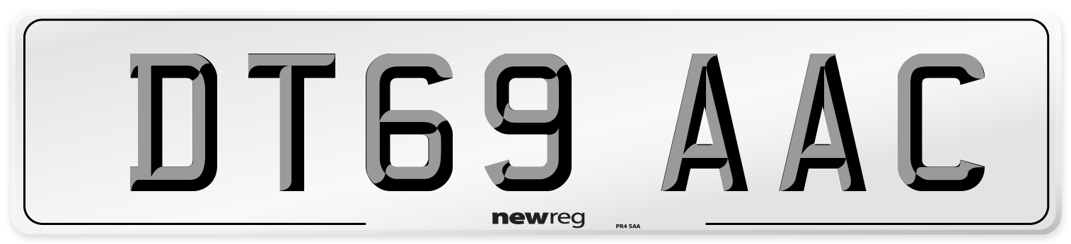 DT69 AAC Number Plate from New Reg